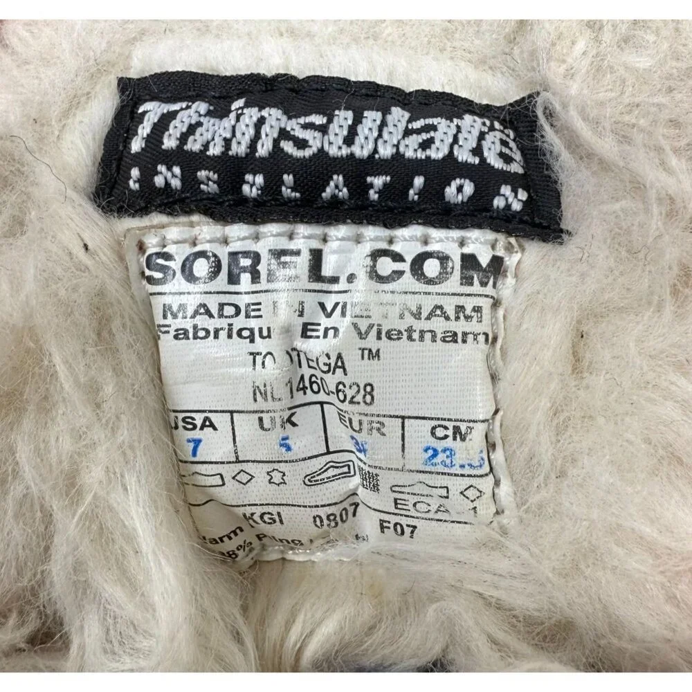 Sorel Tootega Rust Womens Suede Winter Boots Size 7 Thinsulate Waterproof Furry